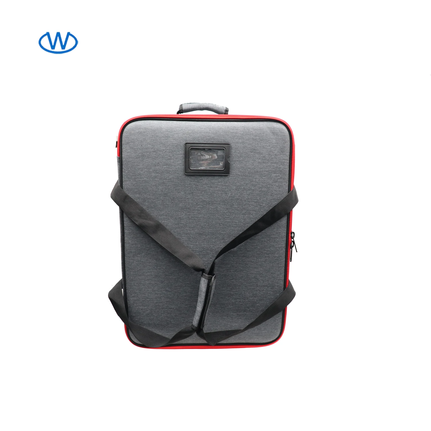 Customized hard non-woven fabric shell zipper luggage multi size travel trolley case 4 wheels portable  carry on suitcase
