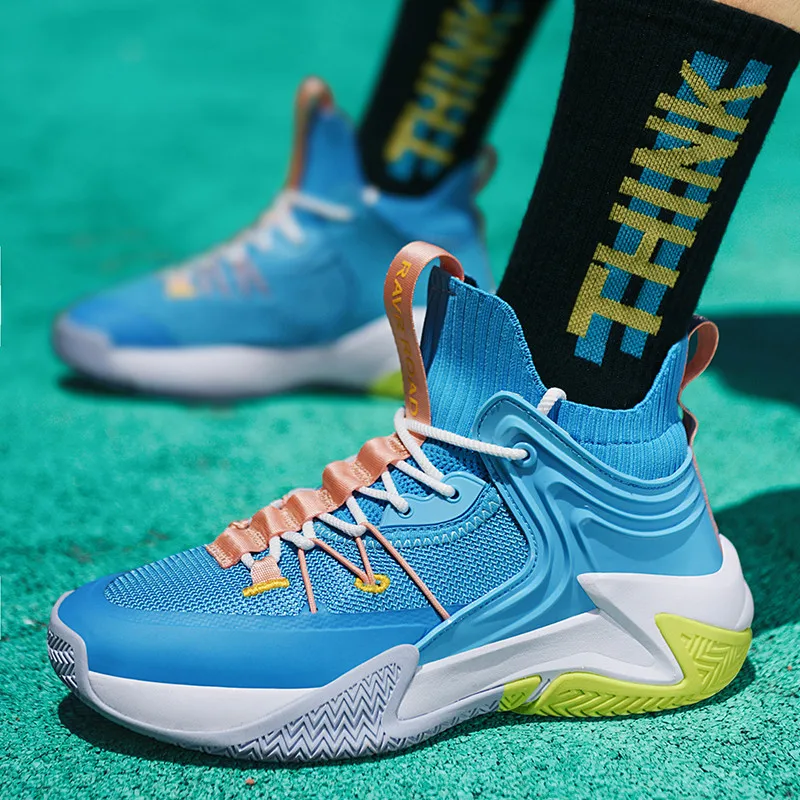 Cheap High Quality Outdoor Sport Comfortable Anti Slip Basketball Shoes For Men