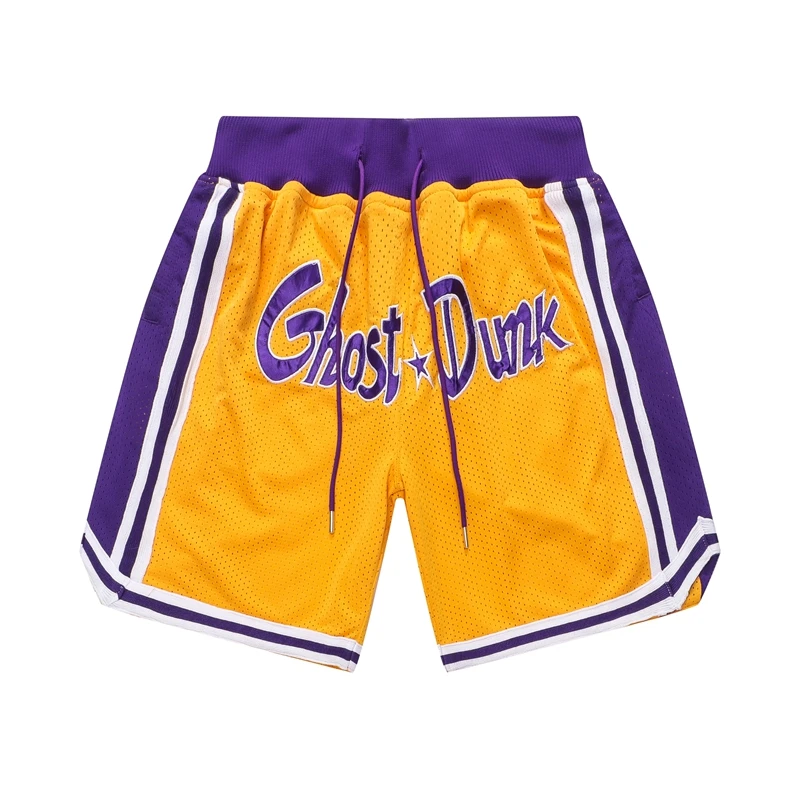 Custom Casual Summer Polyester Short Jogger Classic Retro Basketball Sweat Box Shorts Mens Gym Sport Comfy Mesh Track Shorts