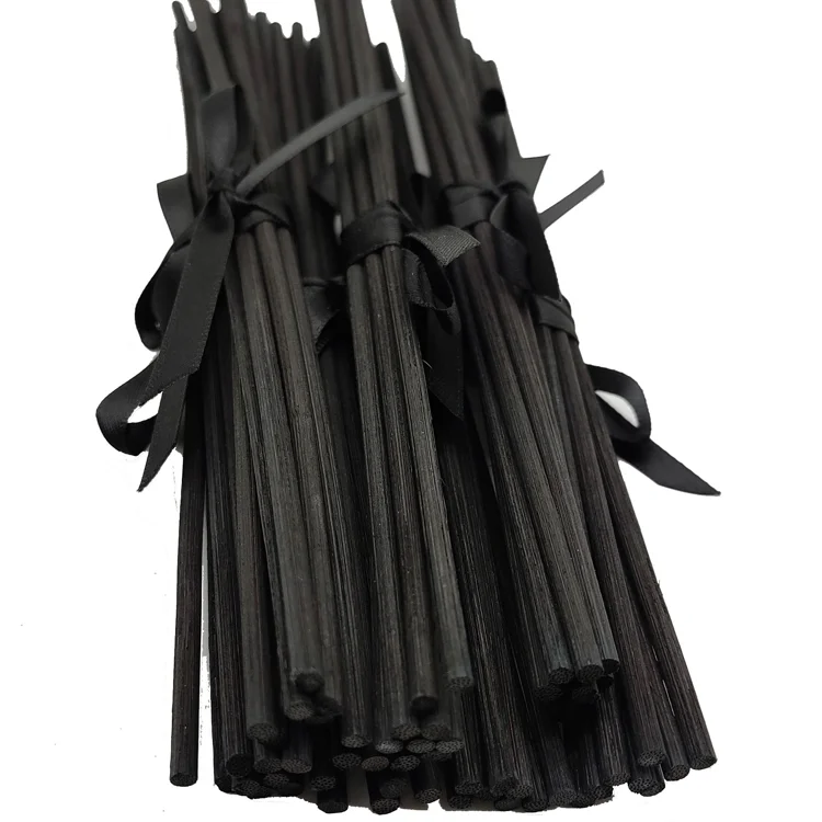 Custom Size Black Wood Rattan Stick Reed Diffuser Sticks Aroma Natural Black Diffuser Reeds
