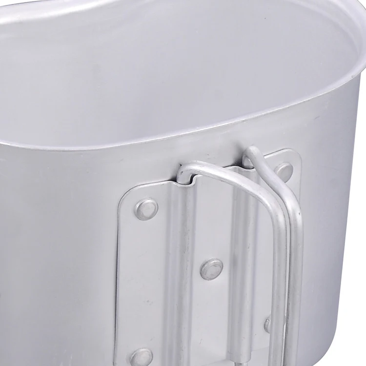 Hot Sale White Washed Finished 0.7L Aluminum Cup Outdoor Cup With Handle