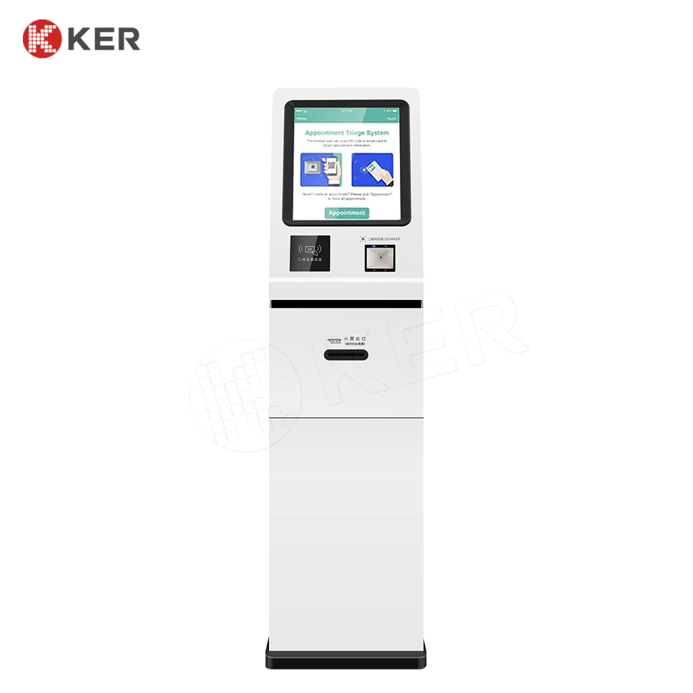 Hot Sale Touch Screen Kiosk Ticket Print Terminal Self Service Terminal