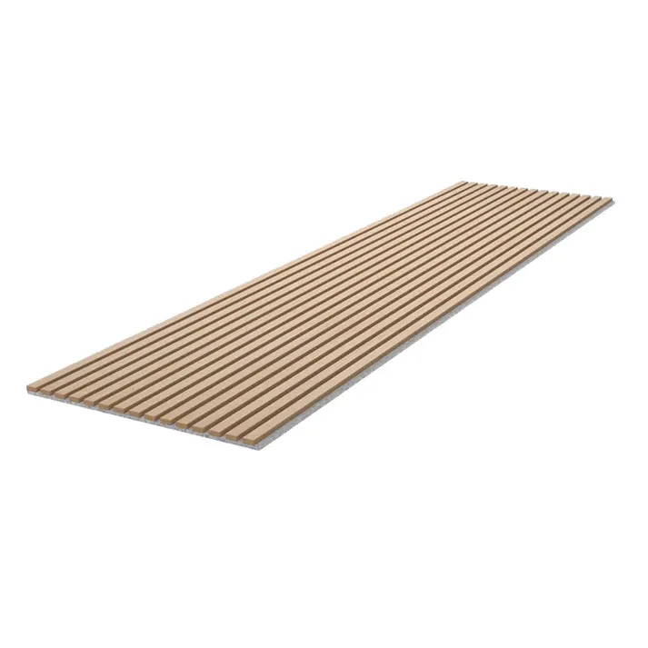 Factory Akupanel Mdf Natural Oak Wood Veneer Pet Wall Panel Noise Insulation Soundproof Slat Wood Acoustic Panels for Ceiling