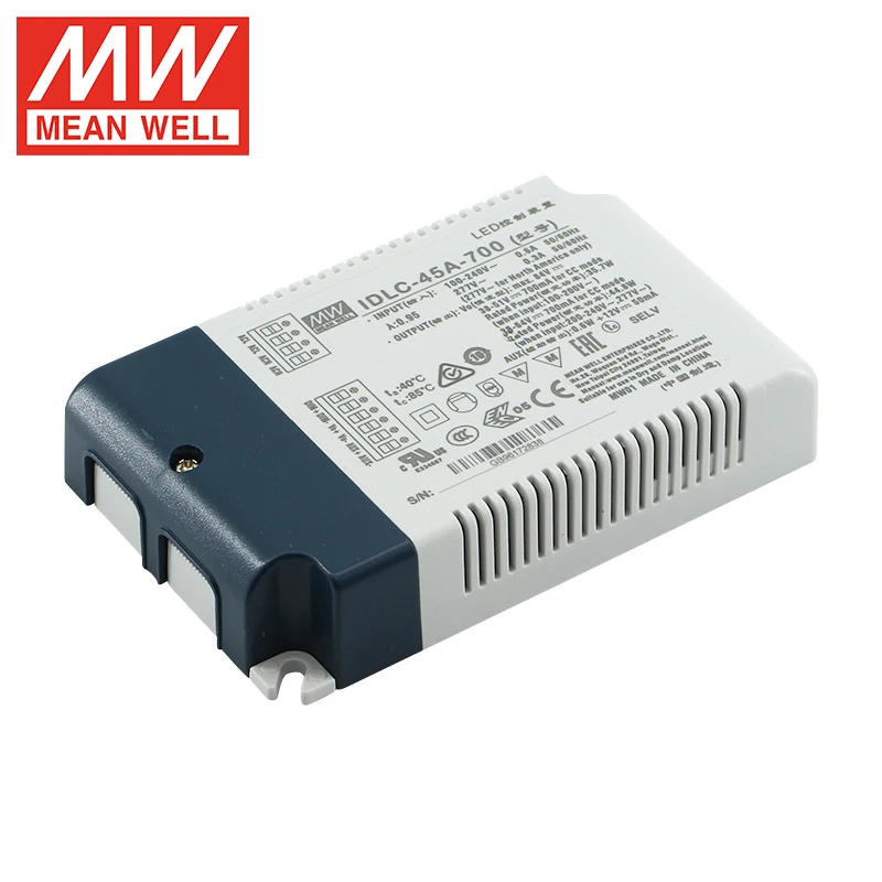 Среднее IDLC-45A-700 45 Вт 700 мА постоянный ток режим постоянного тока светодиодные драйверы дополнительный выход 12 В 50