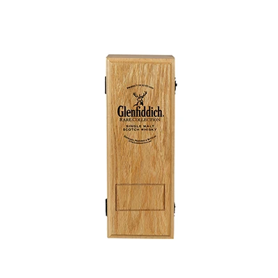 custom logo Wood color flip silk print luxury single bottle packaging corrugated box case gift wood wine box