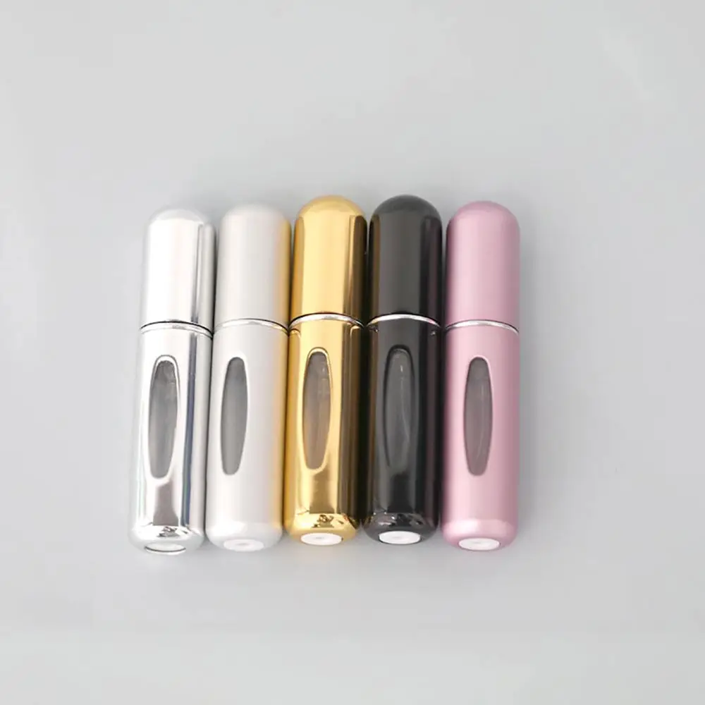 Mini 5ml 8ml Refillable Empty Glass Decant Perfume Bottles Portable Pocket Travel Aluminum Collar Spray Perfume Atomizer