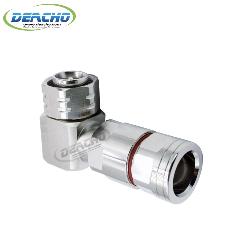 4.3-10 male elbow connector 90 degree angle mini din plug connector for 1/2 cable LDF4  LCF12 cable