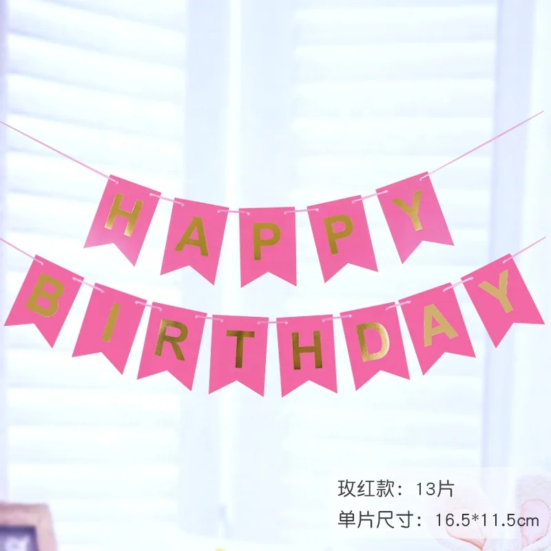 
Happy Birthday Banner for Kids Boys Girls Children Adults To Celebration B001 
