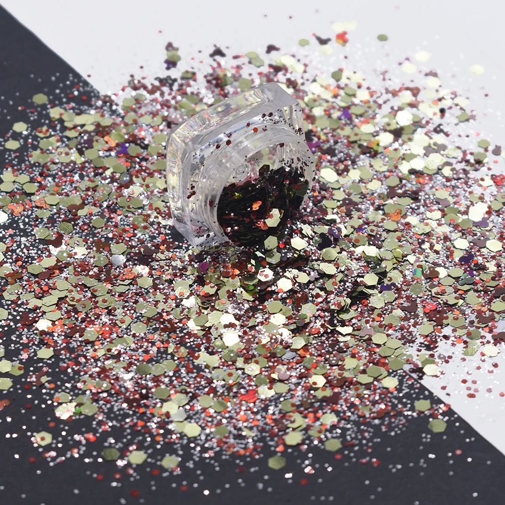 New Arrival Bulk PET Christmas Halloween Decoration Glitter Mickey Head Shaped Chunky Mix Loose Glitter Flakes