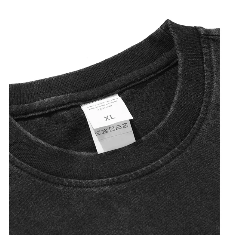 Винтажная стретая футболка высокого качества Хлопковая мужская стираемая Футболка оверсайз индивидуальная уличная одежда