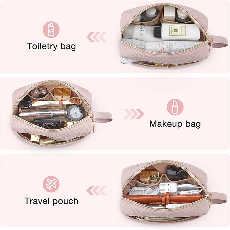 Fashion Design Waterproof Soft Fabric Home Travel Elegant Cosmetic Bag Festive Gift Makeup Bag