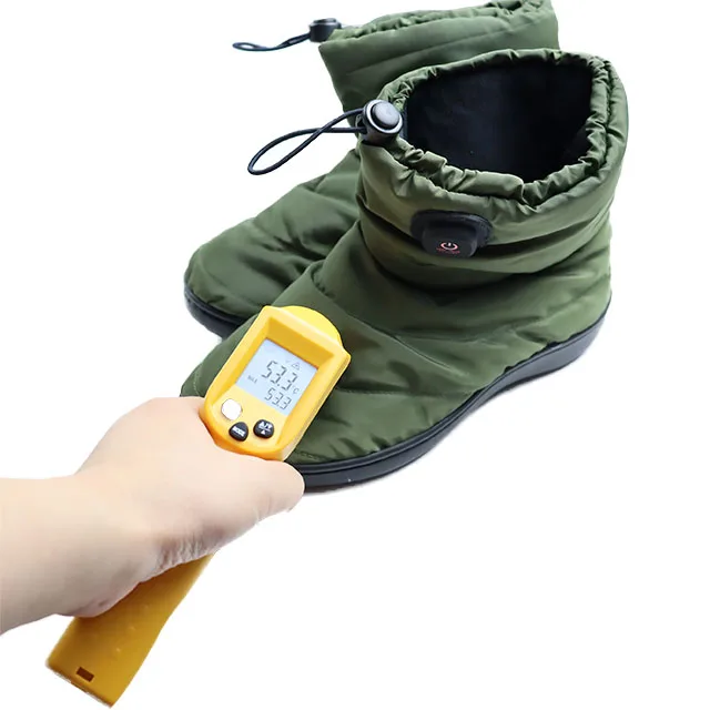 Far Infrared Carbon Fiber Heated Foot Warmer outdoor use Heat Shoe rechargeable battery Boots Slipper Electric Heated Shoes