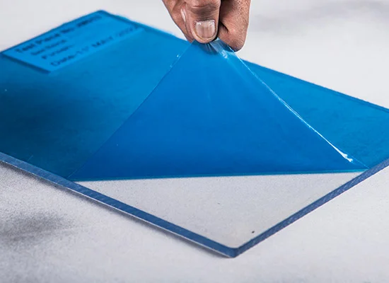 China Supplier Pe Clear Adhesive Plastic Blue Protective Film for Plastic Profile