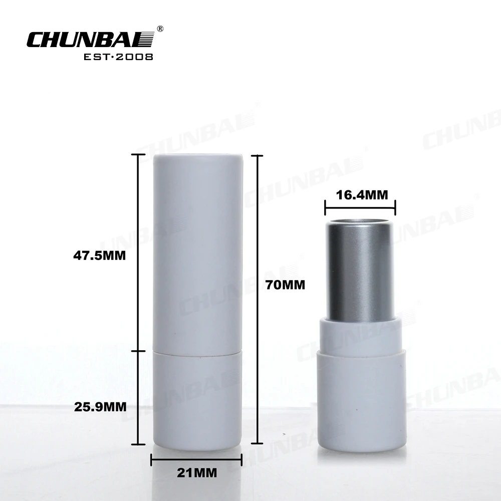 Private Label Customized Chapstick Eco Friendly Biodegradable Empty Paperboard 1/3 Mini Kraft Paper Twist Up Lip Balm Tubes