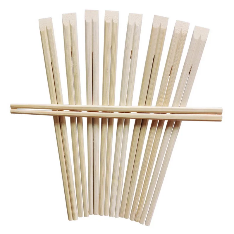 Natural  Customized Logo Round Twins and Tensoge  Bamboo Disposable Bamboo Chopstick