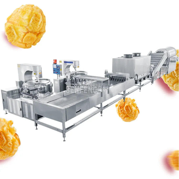 High Quality Industrial Caramel American Gourmet Popcorn Machine Chocolate Flavors Popcorn Machine Production Line