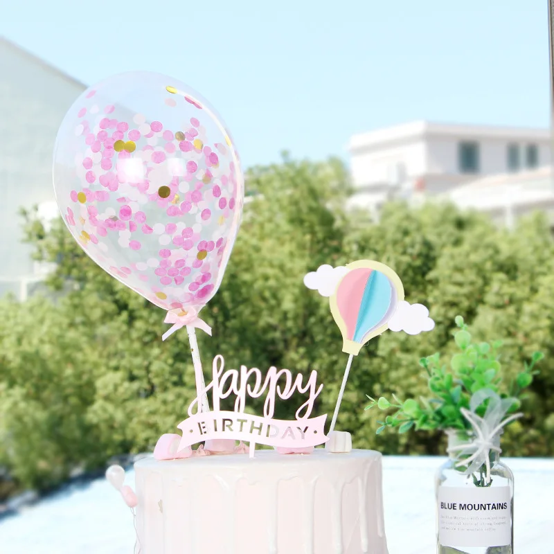 
Cake Decoration Round Shape Party Decoration Latex Cake Topper Balloon Confetti Balloon 