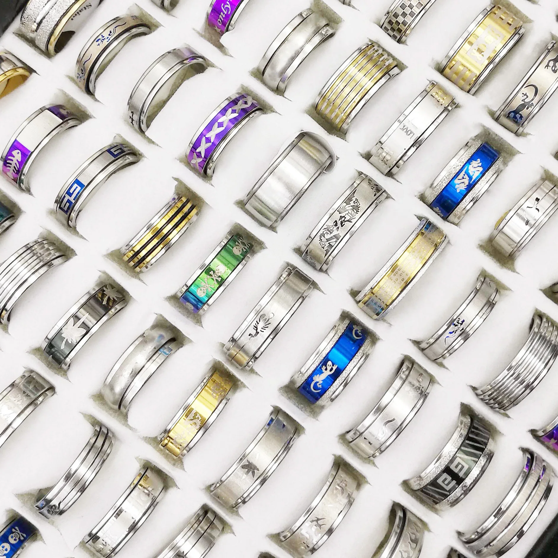 3D Printer Accessoriesesale Stainless Steel Rotating Ri1.75mmanium Steel Men and Women Engagement Rings for Women Zircon