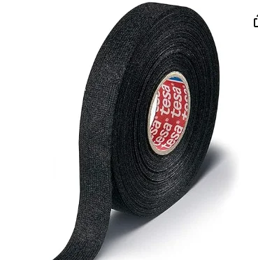 High-Temperature 20m Black Fuzzy Self-Adhesive Electrical Tape Wiring Loom Harness for Automotive Engine Masking Use