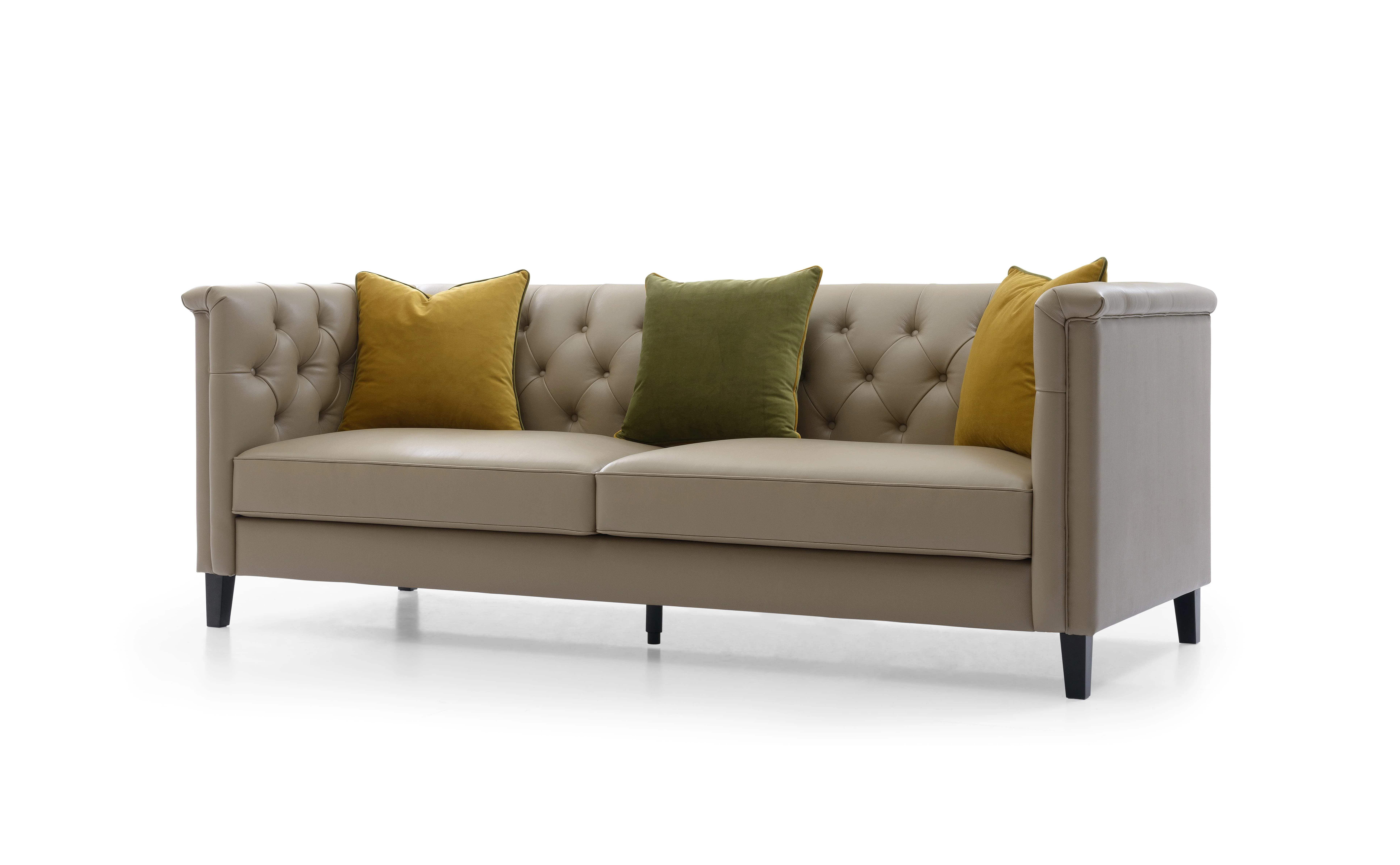 Classic American Pulled Point Soft  Leather Sofa Bed