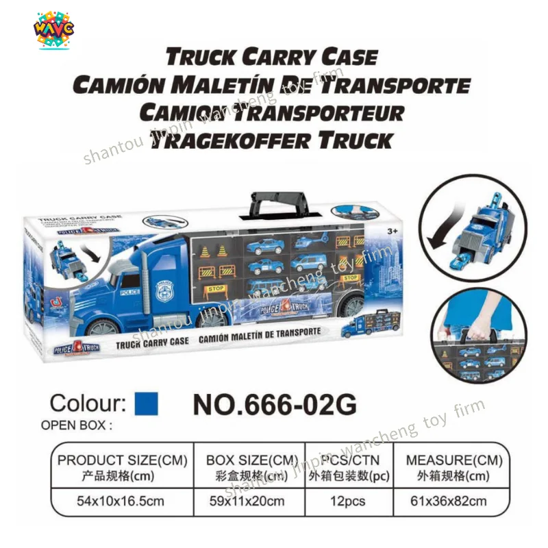 Hot Sell Kid Pretend Play Police Station Set Army Vehicle Mini Battle Set Die Casting Toys Car Carrier Truck Toy