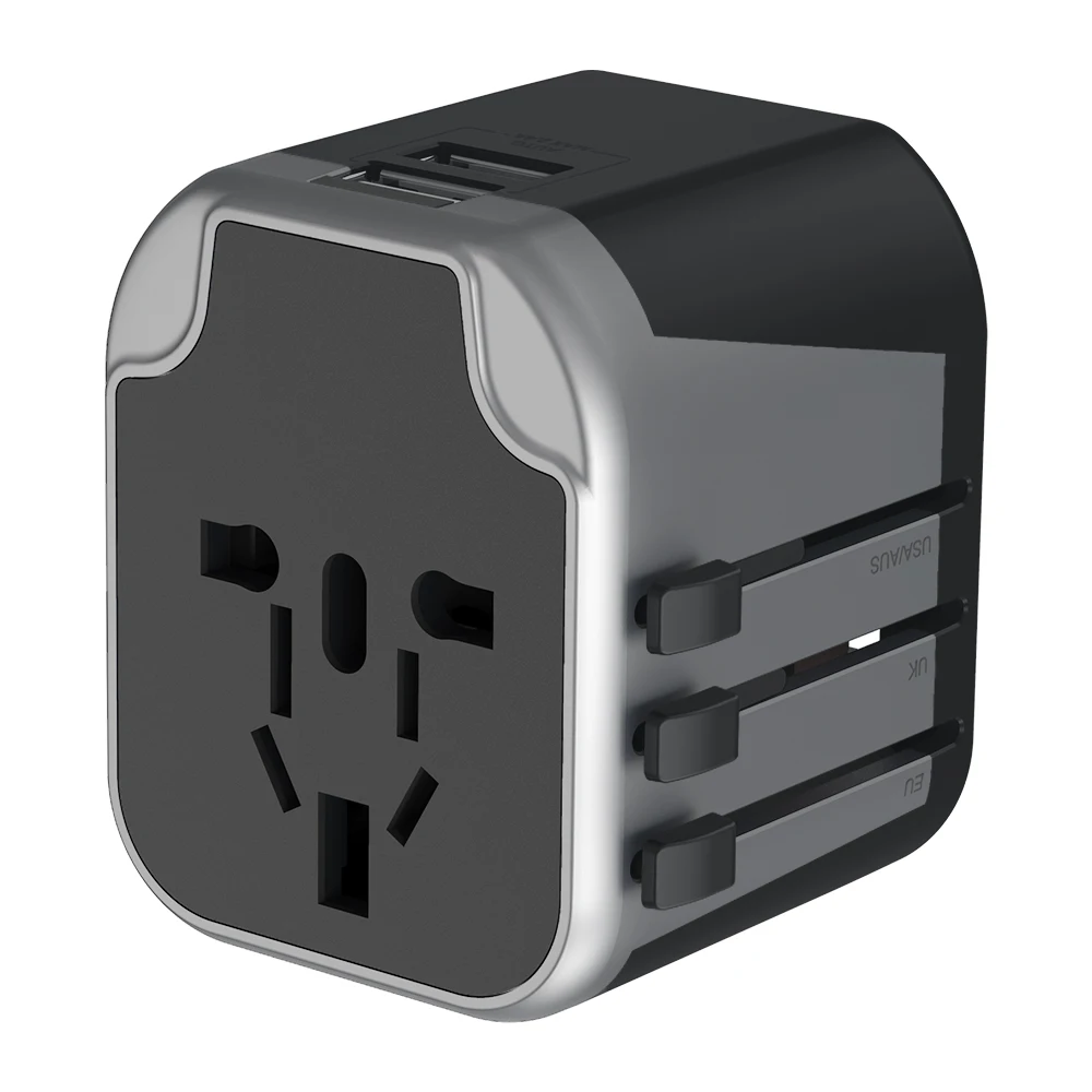Hot sale universal EU AUS UK US plug socket USB charger travel adapter