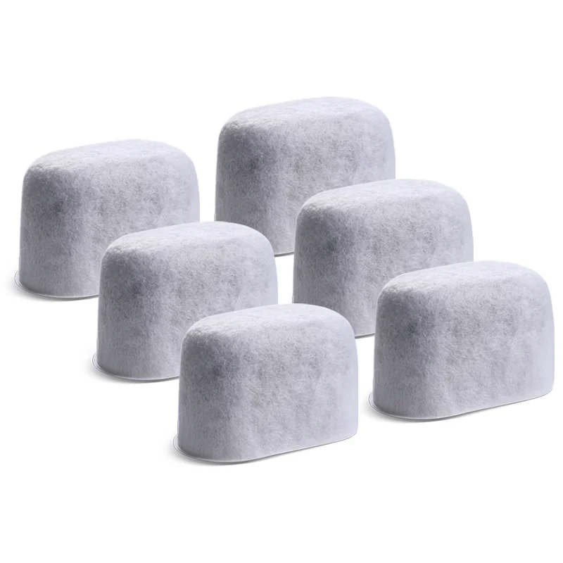 Wholesale factory price household usage 6 pack charcoal water filters compatible with coffee machine
