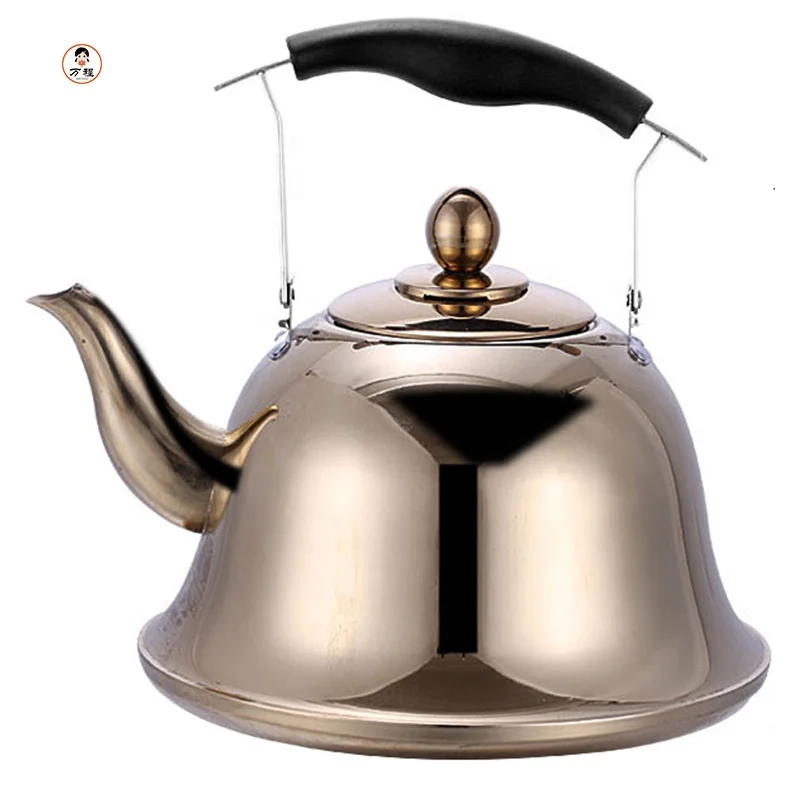Large Capacity Whistling Tea Kettle Modern Stainless Steel Kettle With Bakelite Handle