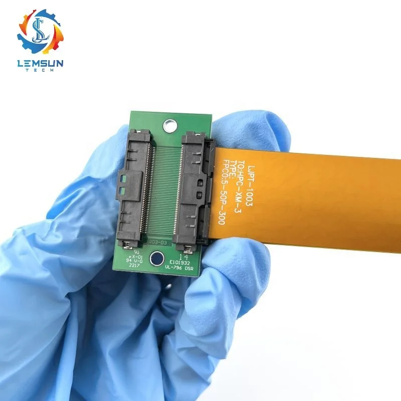 Fast Shipping XAAR ceramic digital printer  xaar  1003 print head yellow connecting line to 1001 card 13cm