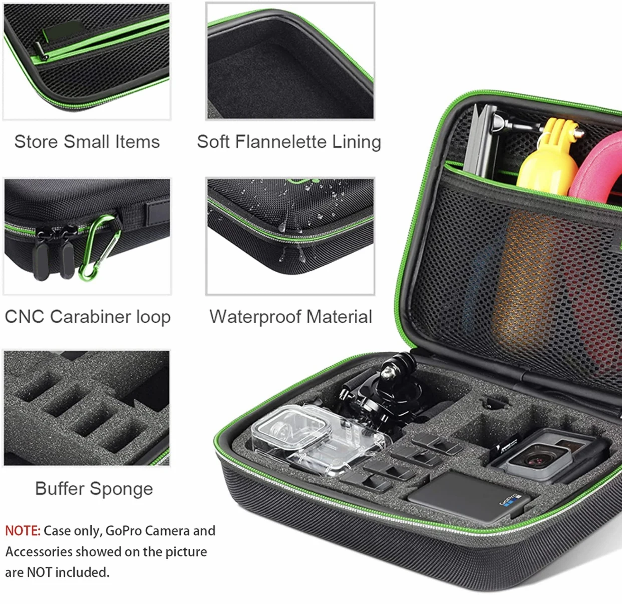 Custom Eva Portable Waterproof Hard Shell Action Camera Travel Storage Case For Go Pro Hero 11/10/9/8/7/6/5/4/3