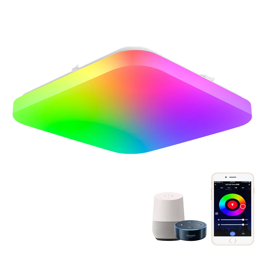 IP54 Frameless Round and Square PC LED ceiling lamp for bath room