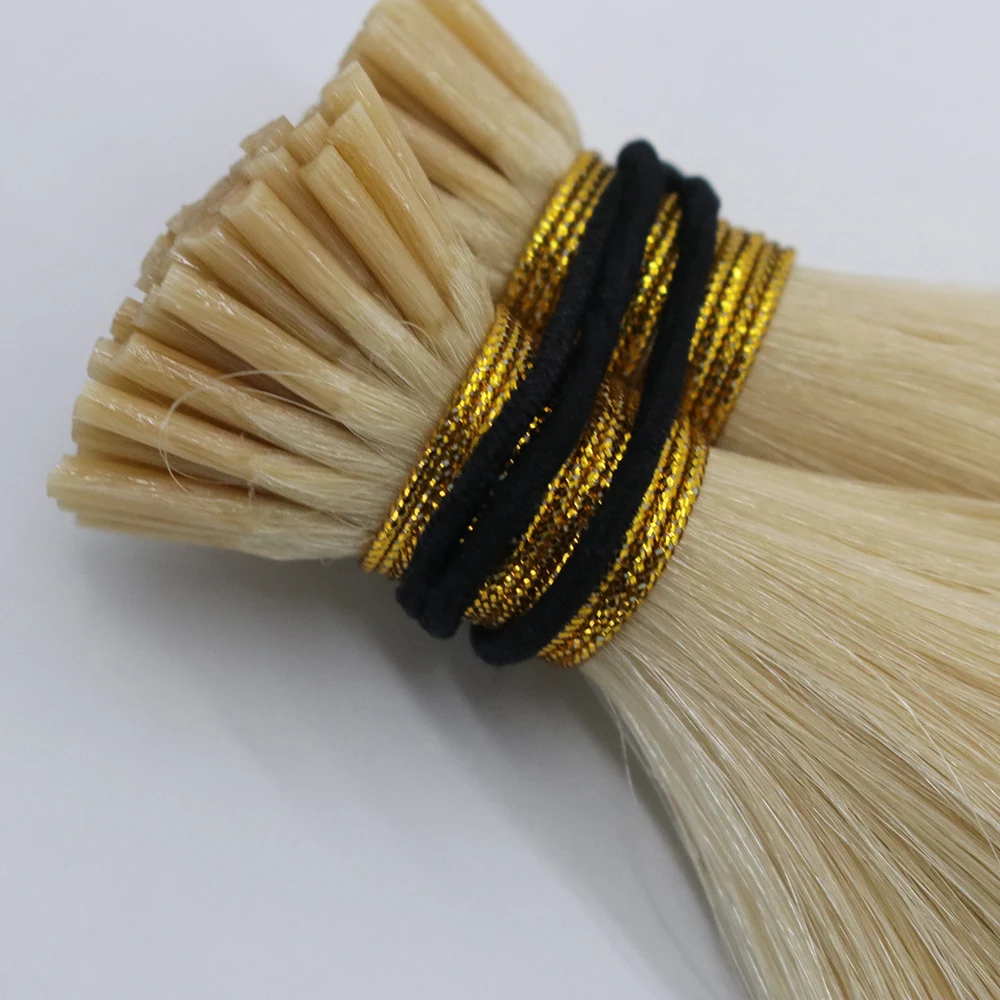 Italy strong glue Pre-Bonded I Tip Hair Extensions Stick Tip Cold Hair 100% Virgin Cuticle Remy Keratin Human Hair extensions