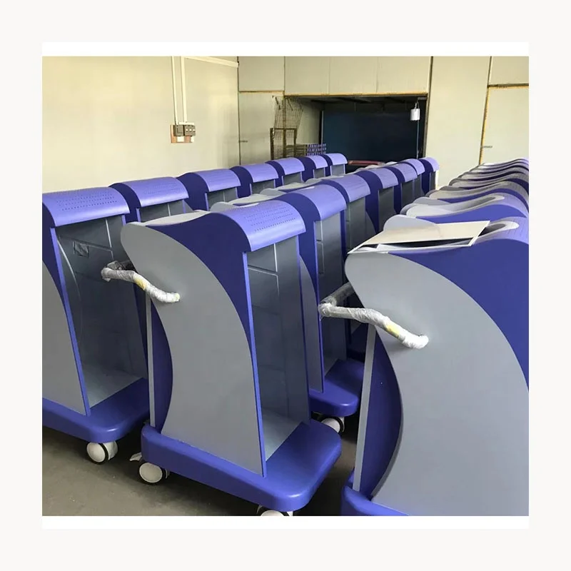 Customized vacuum thermoforming blue hospital equipment trolley wholesale plastic medical trolley cart