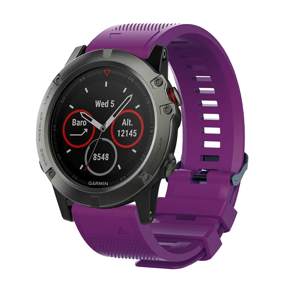 Браслет силиконовый для Garmin fenix 7x gps 64s 6x pro 20 мм 22 26