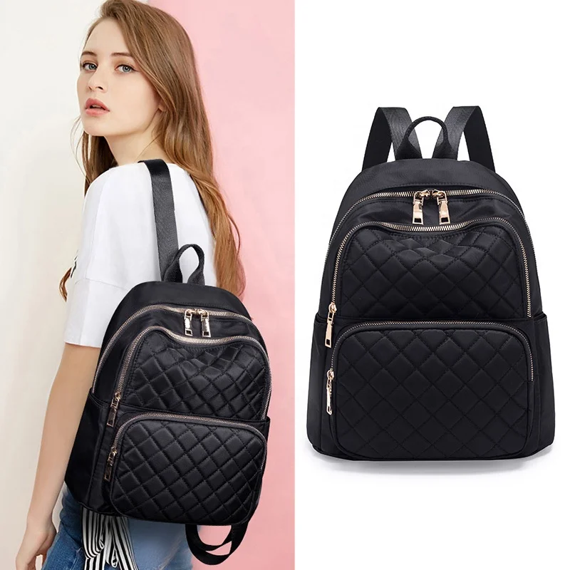 2021 designer quilted large capacity lady waterproof nylon vintage bags for women backpack