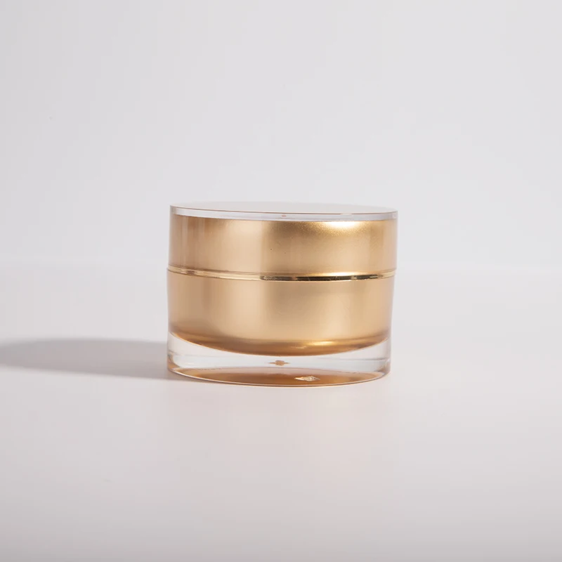 Хит продаж, роскошная Акриловая банка для косметики, пластиковый контейнер с двойными стенками, пластиковые банки для крема для лица, 5 г, 15 г, 20 г, с крышками