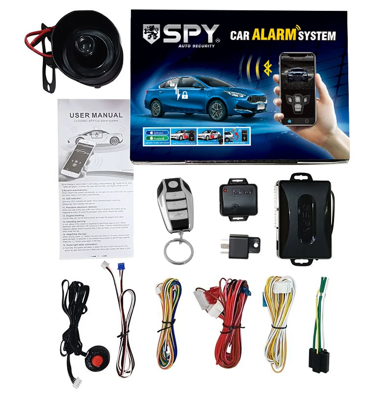 SPY Supply 433Mhz car alarm system Anti-theft keyless entry alarms Vehicle Anti-theft Car security System kit