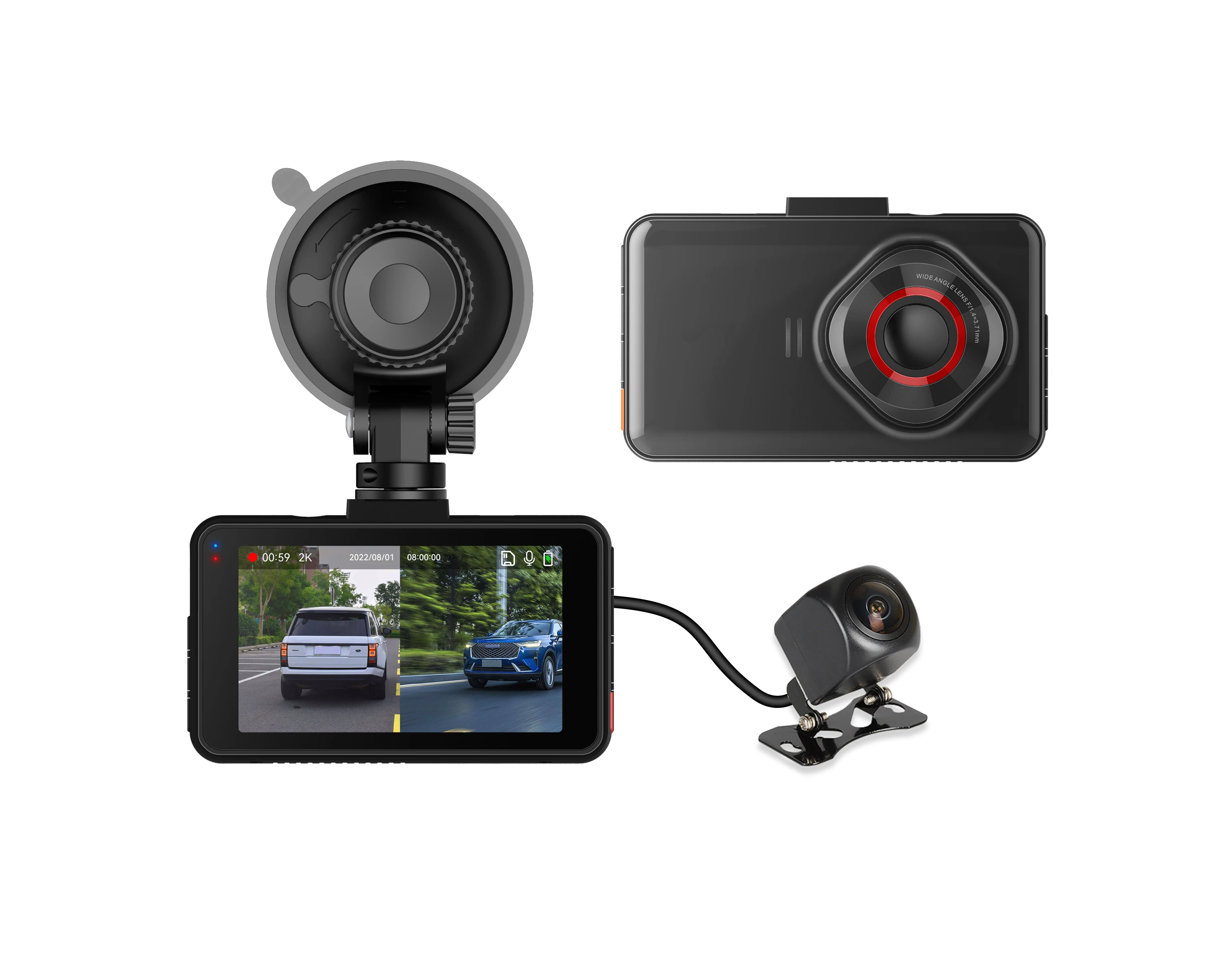 Factory Direct Sales 2k Full  Hd 1080p Black Box Car Dash Cam For Cars