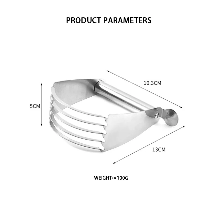 Hot Sell On Amazon Bakery Dough Blender Stainless Steel 5 Wheel Pastry Blenders