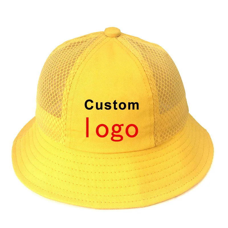 
Custom Kid children Protective Cotton Bucket Hat Make Your Own Hat With Wide Brim 