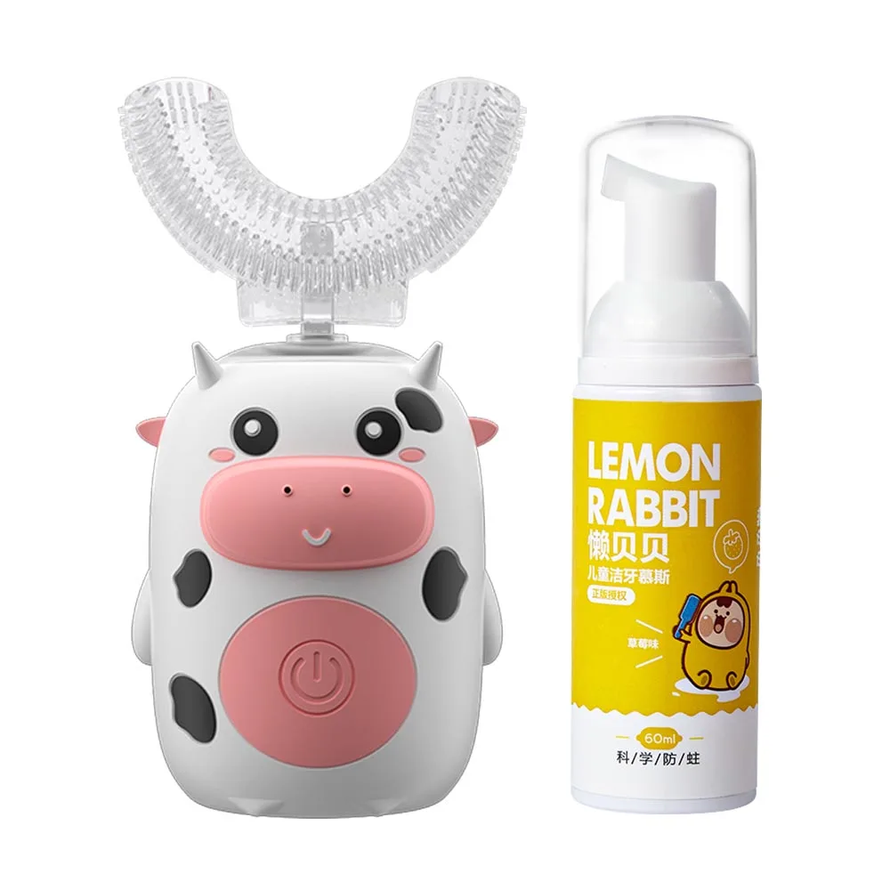 U Type Ultrasonic 360 Electric Toothbrush Children Rechargeable Waterproof Ushaped Electric Cleaning Toothbrush