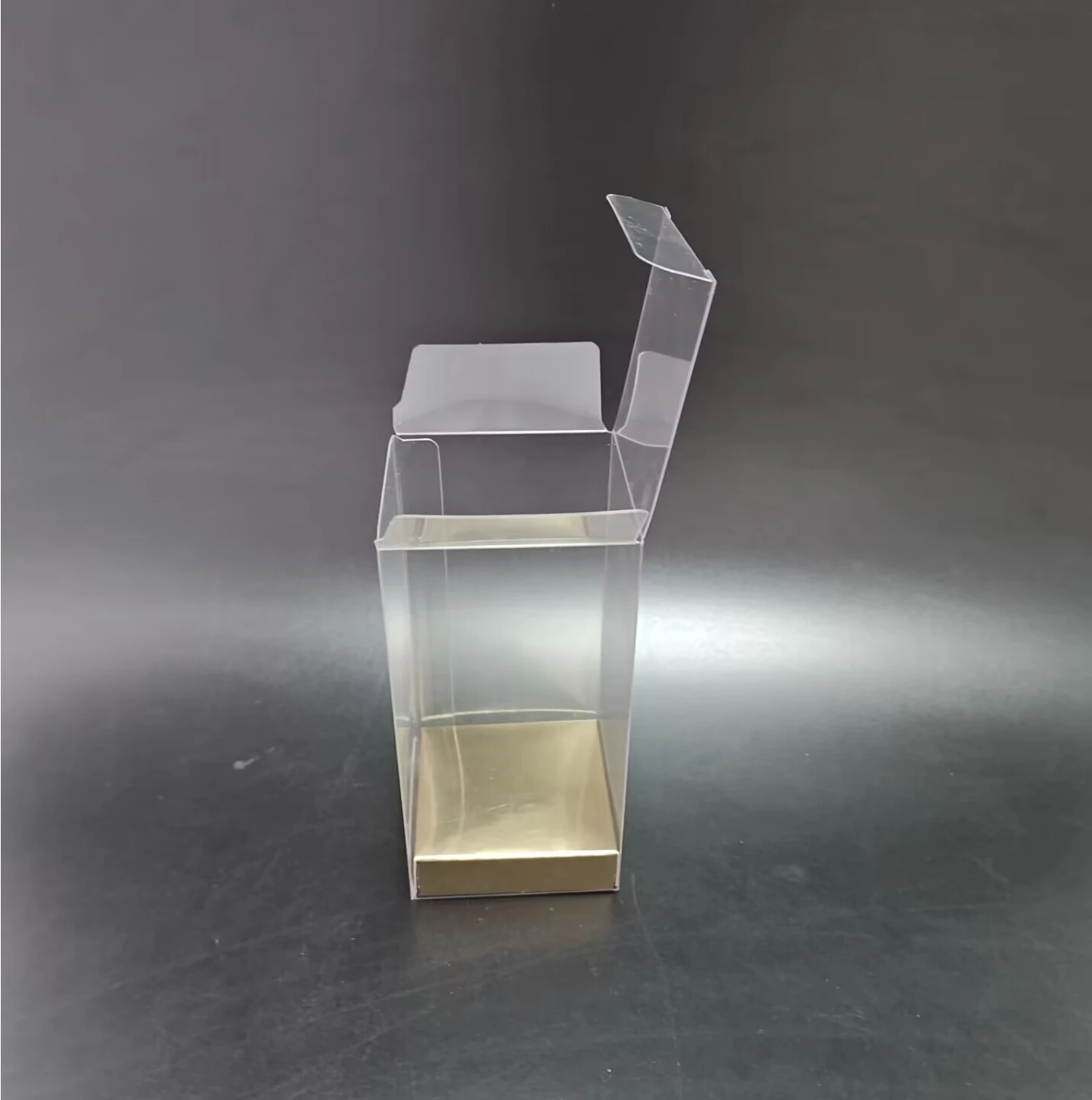 High quality custom folding transparent PET gift box with cardboard base for easter eggs packaging