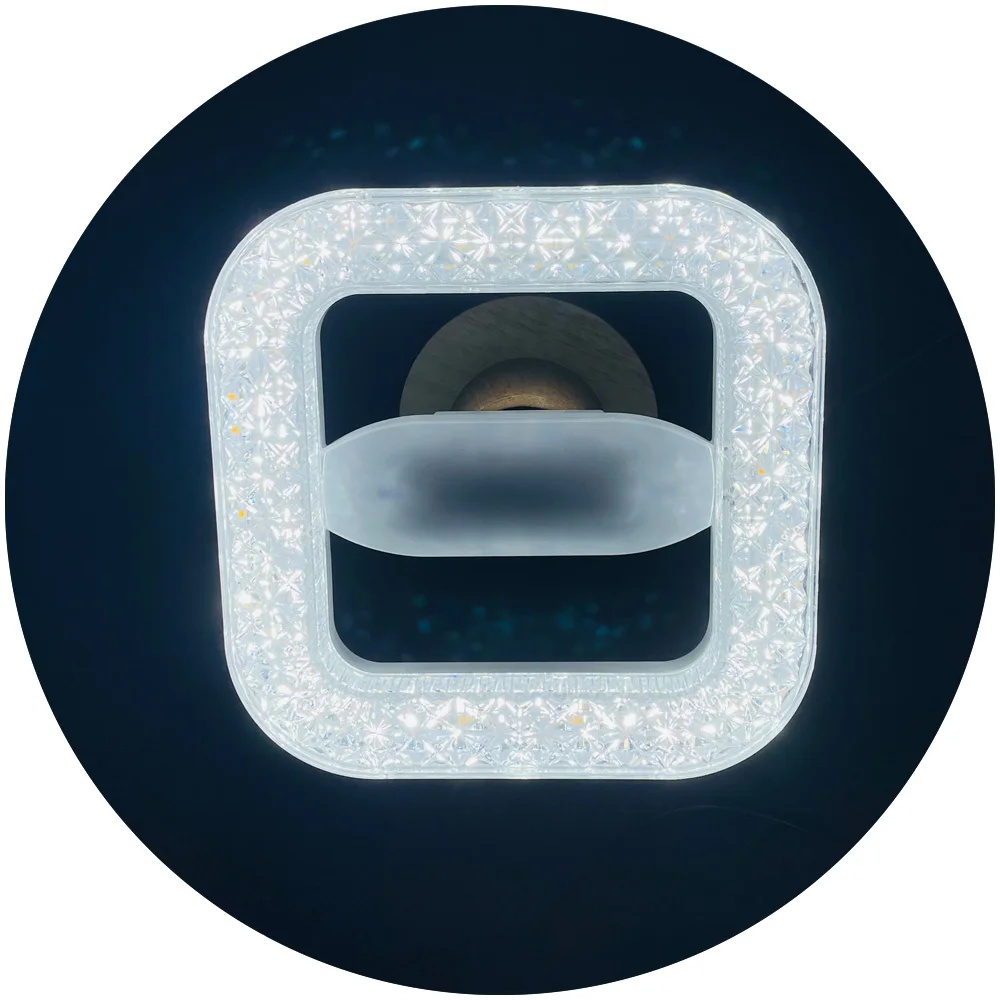 180mm 230mm 18w 24w hotel office crystal diffuser cover lighting fixture panel bulb Home Modern Led Ceiling Lights