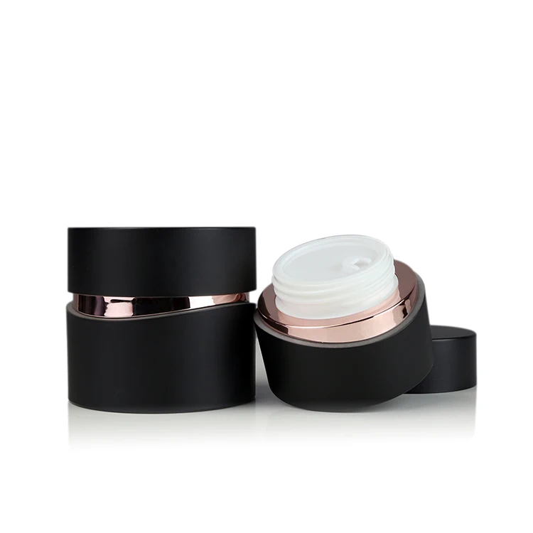 
Unique Matt black/white Acrylic Cosmetic Skincare Cream Jar plastic Packaging W-SY 15/30/50G 