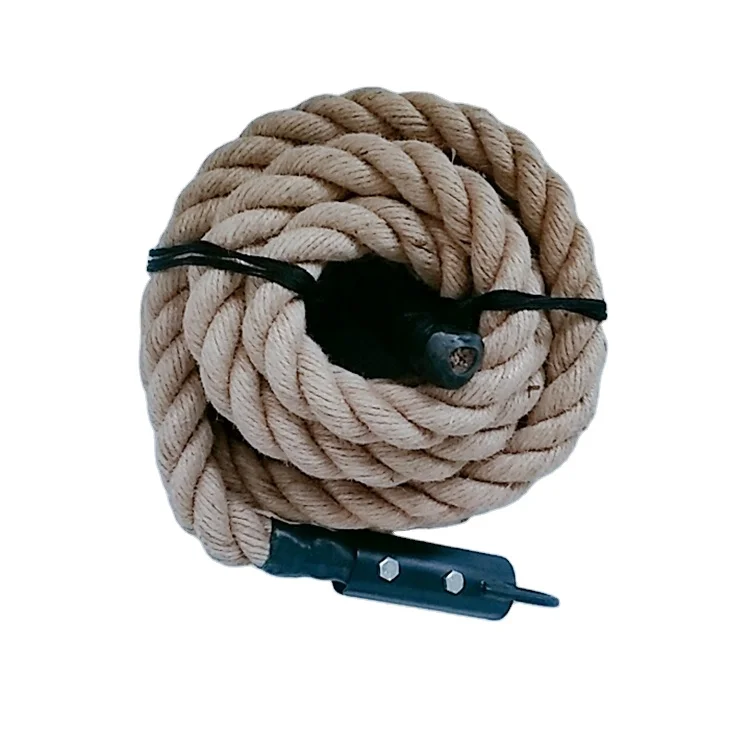 cross&fitness gym hemp climbing rope with hook