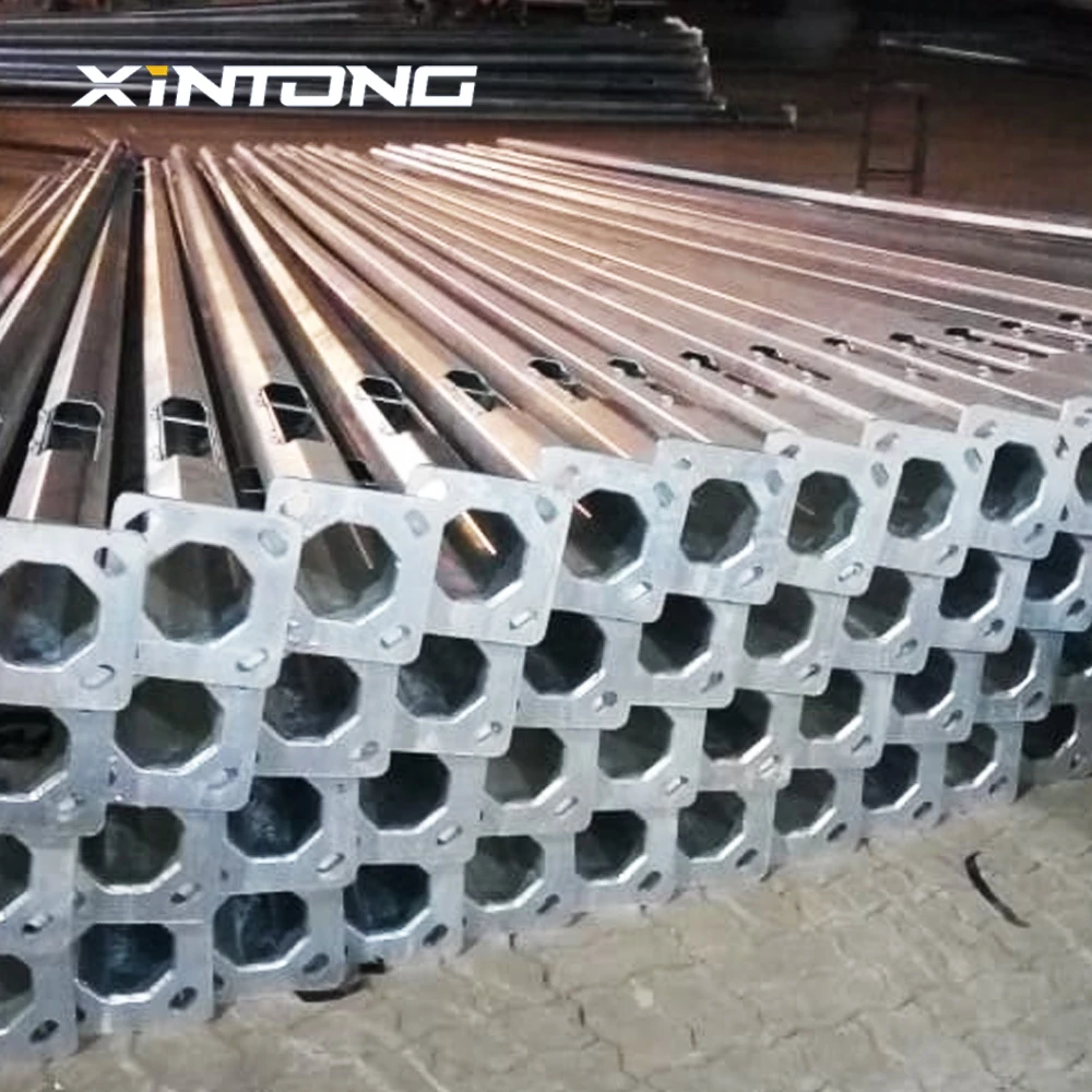 XINTONG Octagonal Conical 6mm Thickness Galvanized steel Light Pole