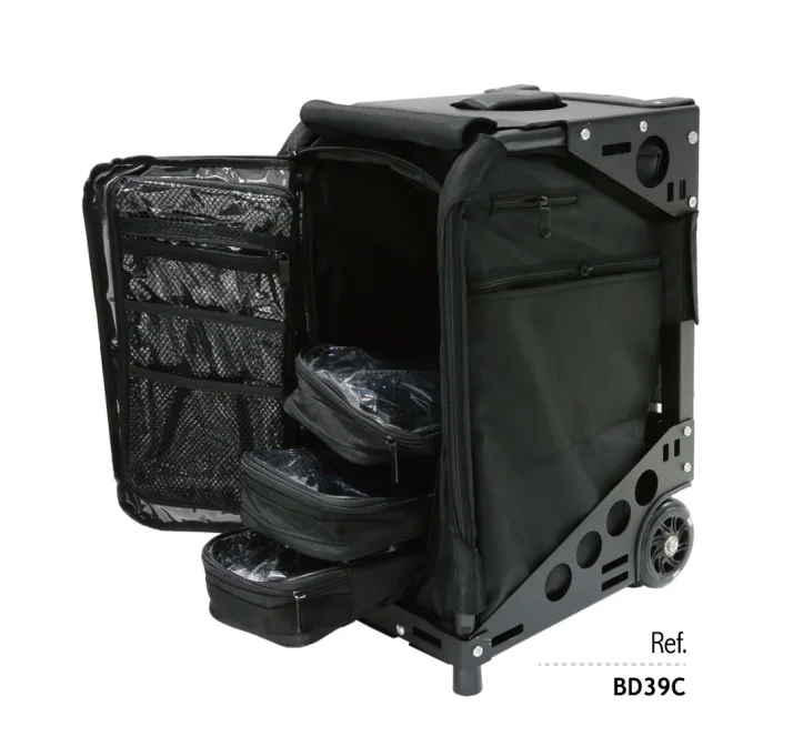 
Zuca Stealth Sport Insert Bag (Black, Black embroidery) with Black Non-Flashing-Wheels Sport Frame 