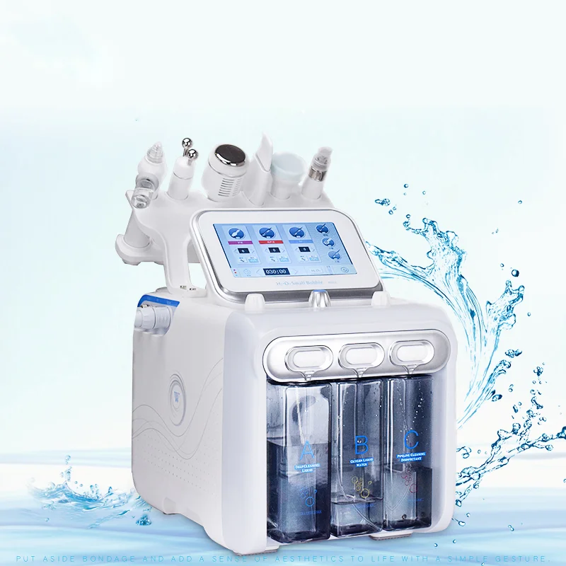 Salon Use Korea 6 Heads Hydro Peeling Facial Aqua Peeling Deep Cleaning Microdermabrasion Water Oxygen Jet Peel Facial Machine