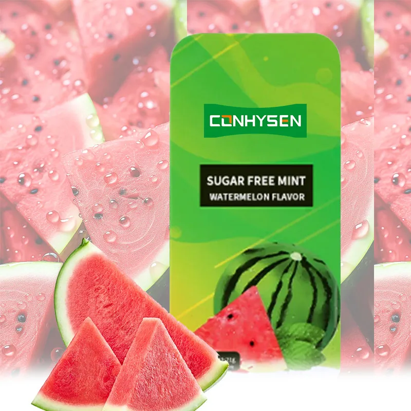 Relieve A Sore Throat Watermelon Sugar Free Mint Candy Gum Private Label Improve Digestion Throat Lozenges Watermelon Candy Gum