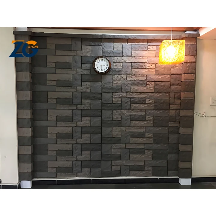 ZGSTONE Factory Direct Selling 3D Polyurethane Artificial Stone Wall Panels Mushroom Pu Stone Panel Indoor Pu Decorative Stone